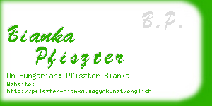 bianka pfiszter business card